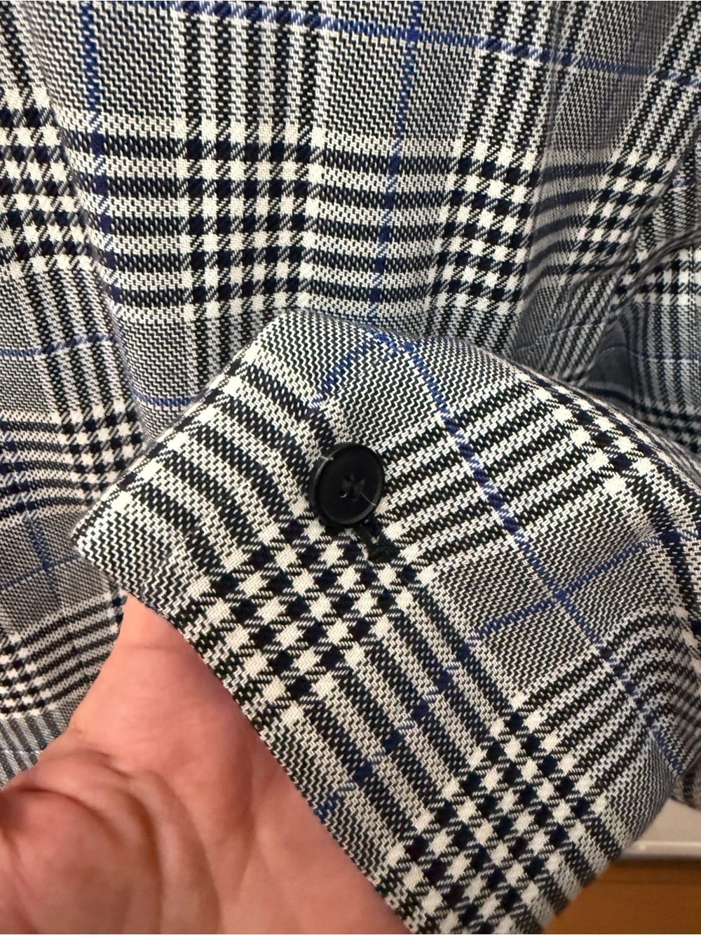 Talbots Gray Plaid Double-Breasted Blazer - Picture 10 of 15